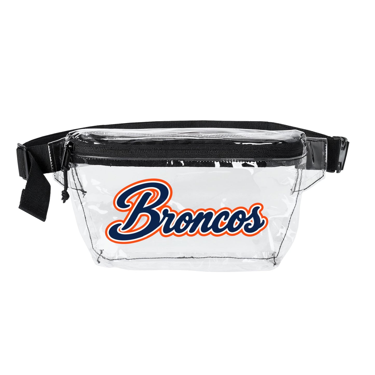 Broncos Clear Stadium Bag, Football Belt Bag, Transparent Fanny Pack