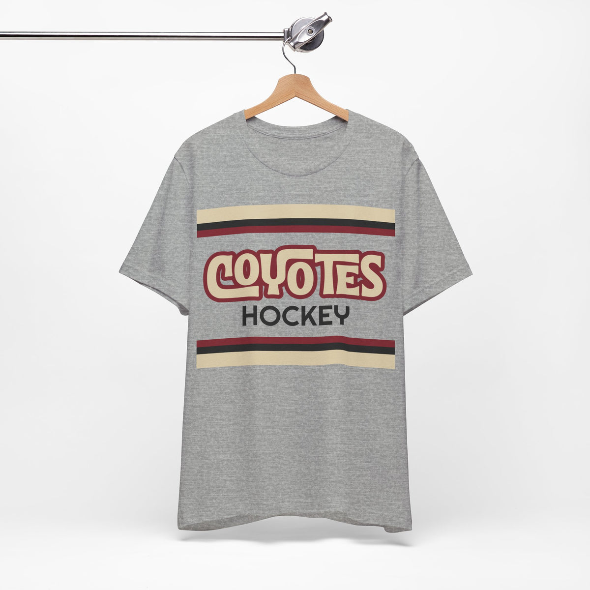 Retro Coyotes Shirt, Vintage Striped Coyotes Hockey T-Shirt