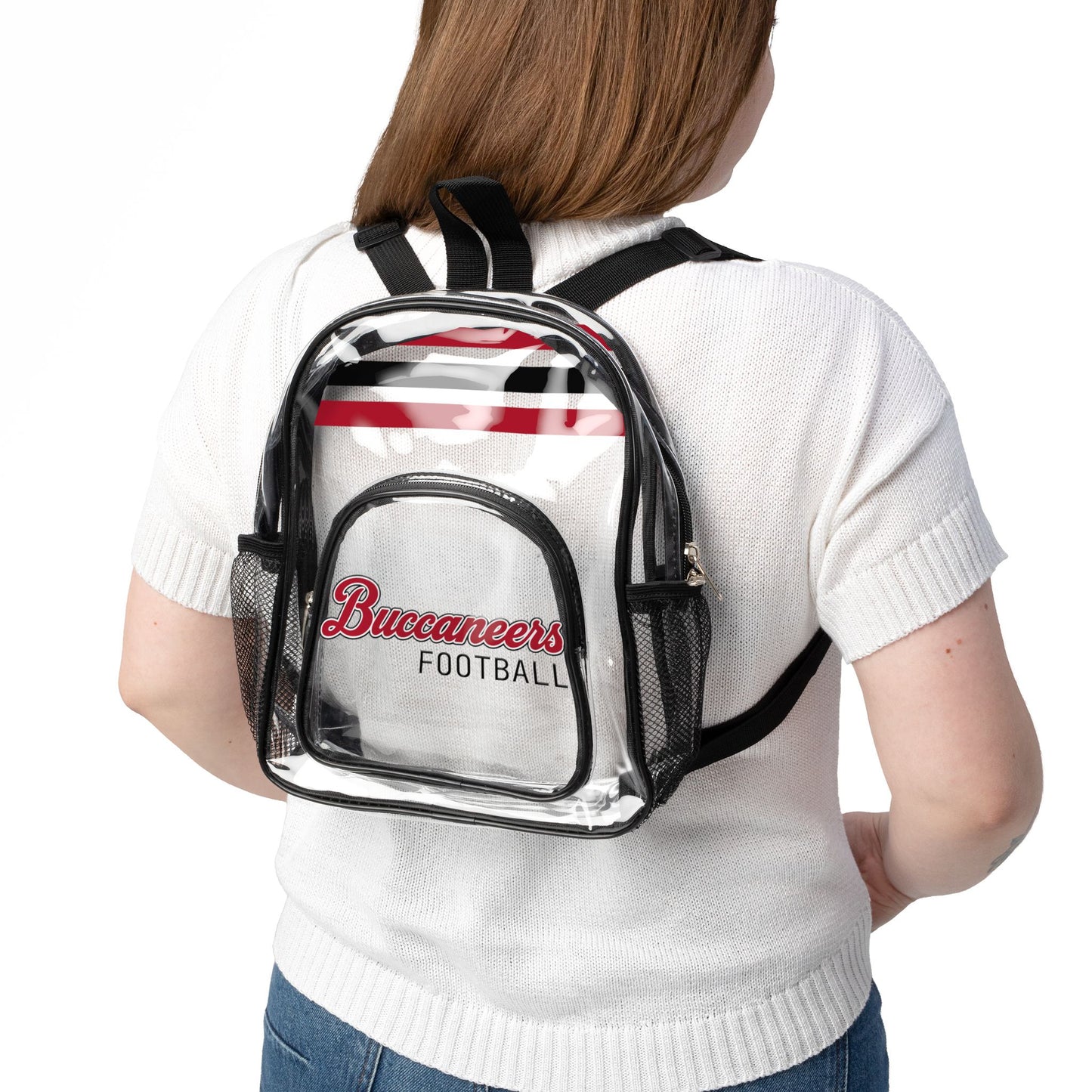 Buccaneers Clear Backpack, Stadium Bag, Football Belt Bag, Transparent Fanny Pack