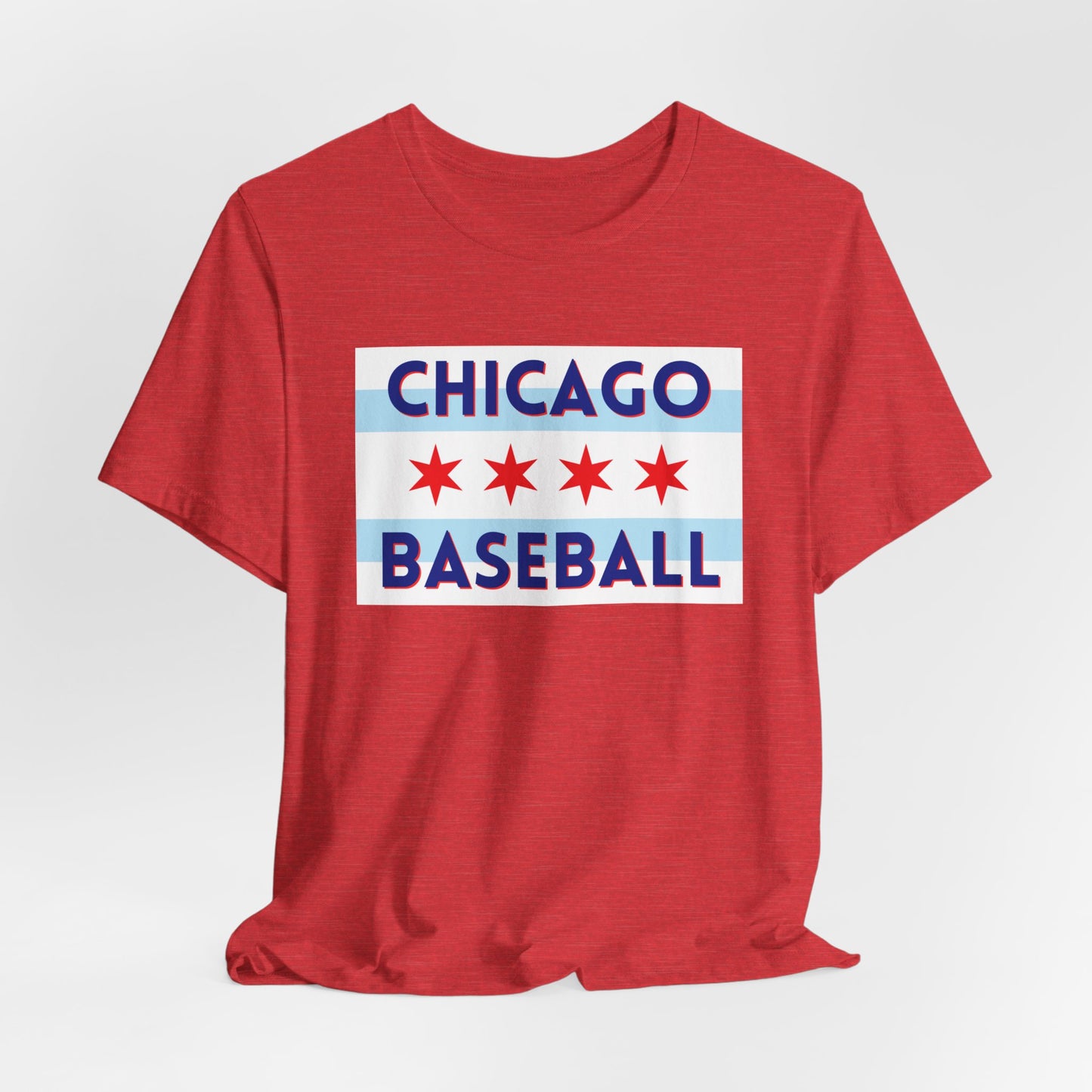 Chicago Baseball T-Shirt, Chicago Flag Tee