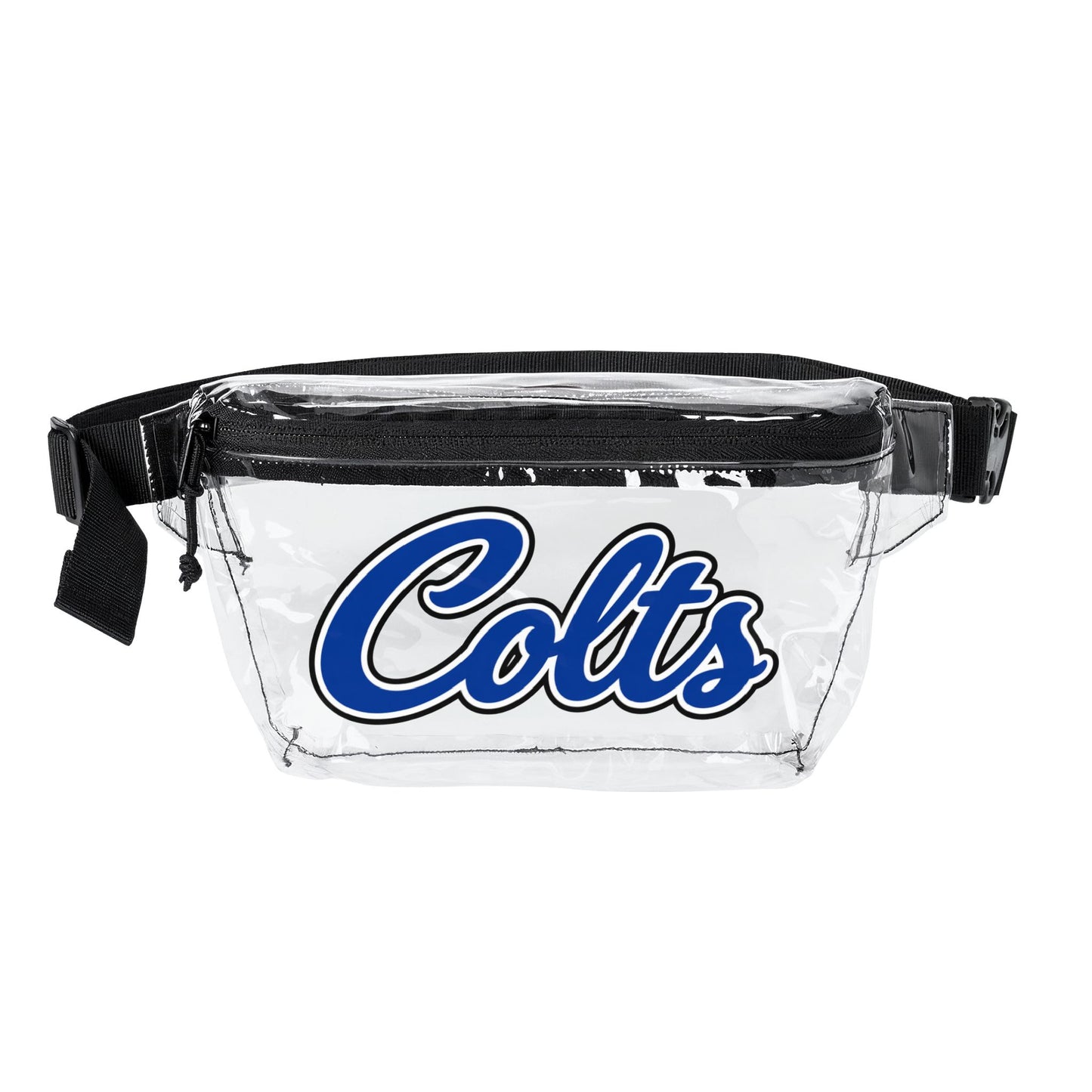 Colts Clear Stadium Bag, Football Belt Bag, Transparent Fanny Pack