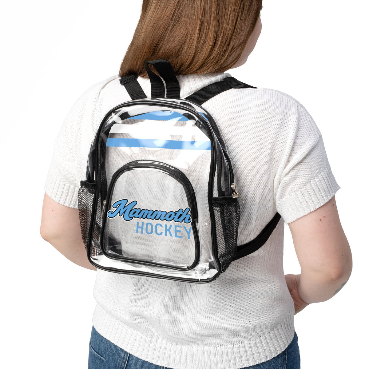 Mammoth Clear Backpack, Stadium Bag, Hockey Arena Bag, Transparent Bag