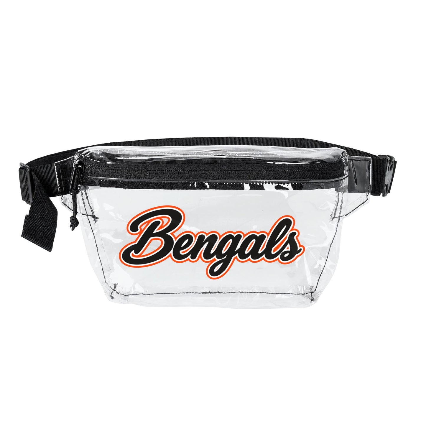 Bengals Clear Stadium Bag, Football Belt Bag, Transparent Fanny Pack