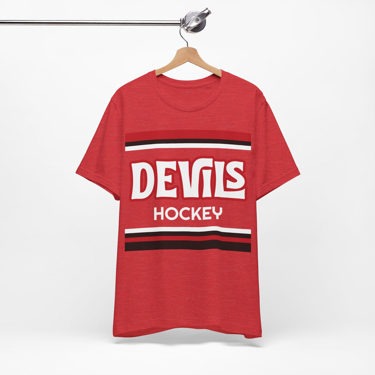 Retro Devils Shirt, Vintage Striped Devils Hockey T-Shirt