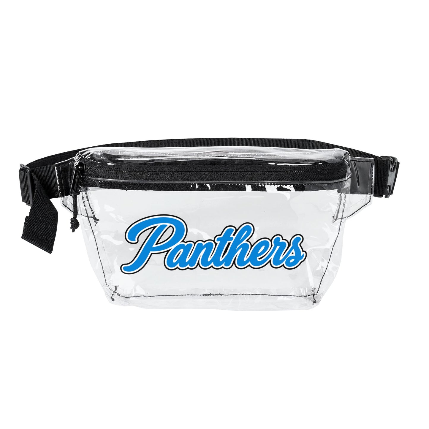 Panthers Clear Stadium Bag, Football Belt Bag, Transparent Fanny Pack