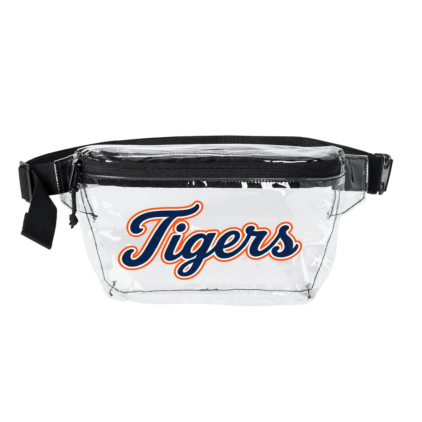 Tigers Clear Stadium Bag, Baseball Belt Bag, Transparent Fanny Pack