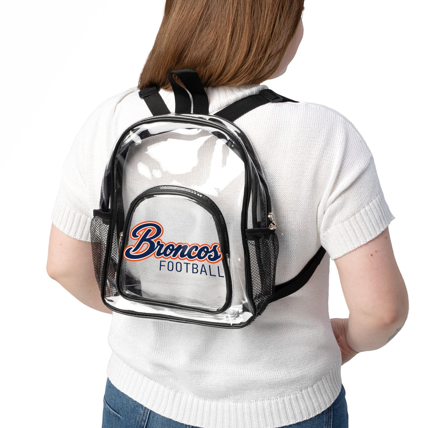 Broncos Clear Backpack, Stadium Bag, Football Belt Bag, Transparent Bag