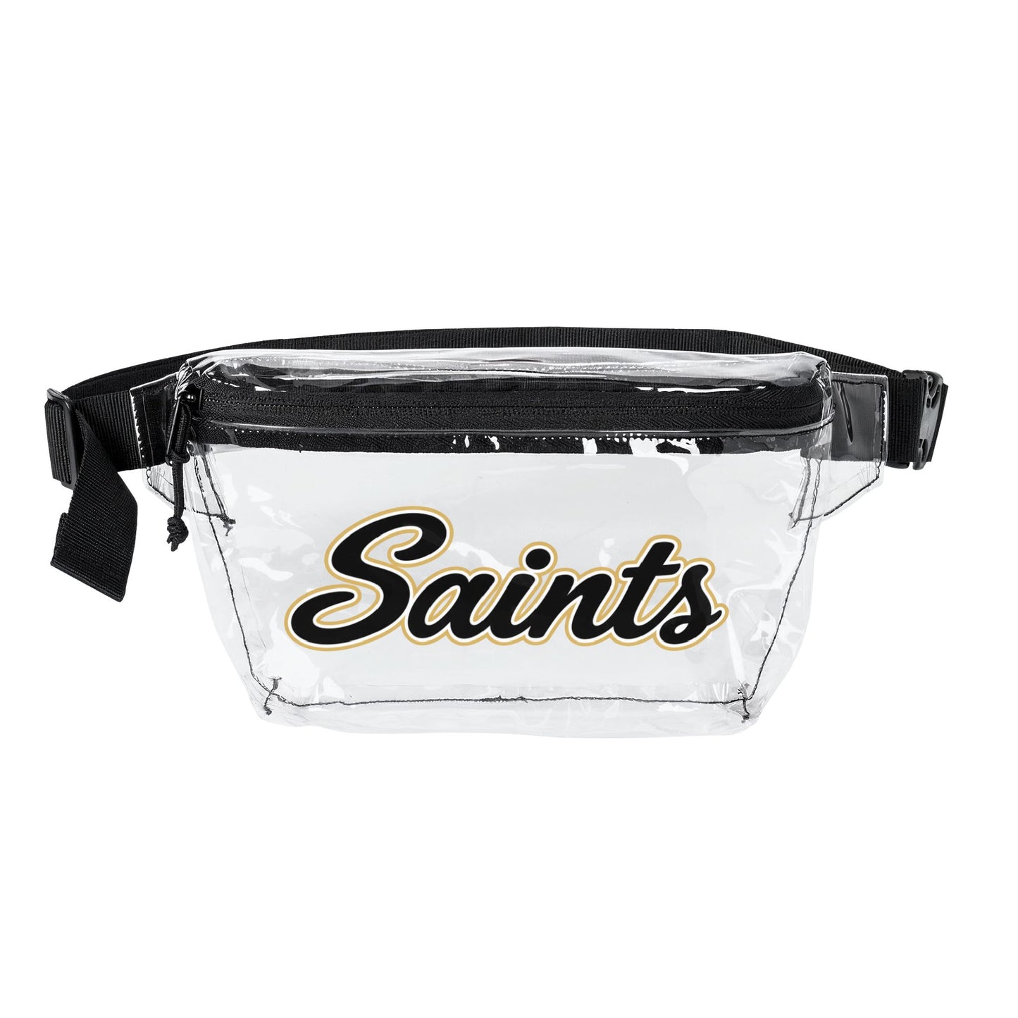 Saints Clear Stadium Bag, Football Belt Bag, Transparent Fanny Pack