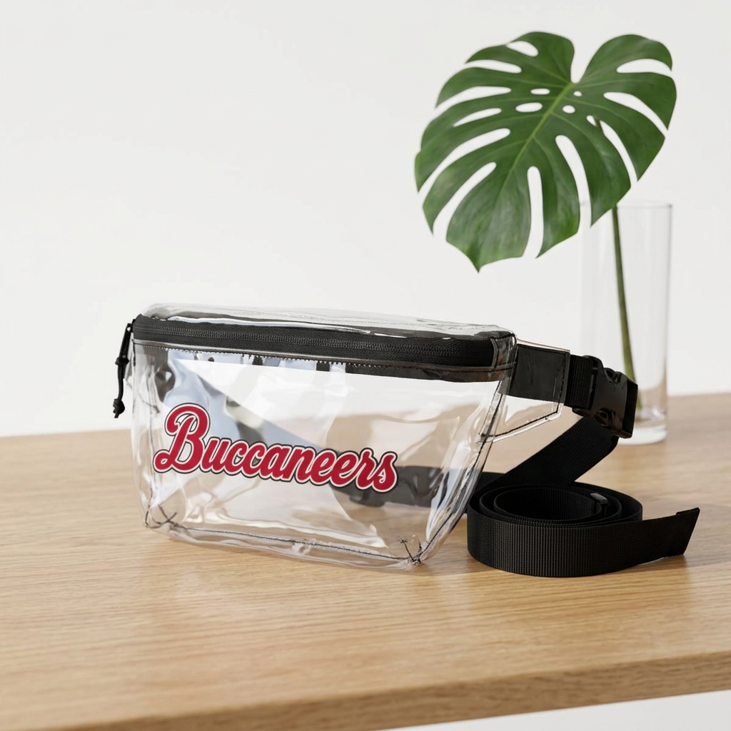 Buccaneers Clear Stadium Bag, Football Belt Bag, Transparent Fanny Pack