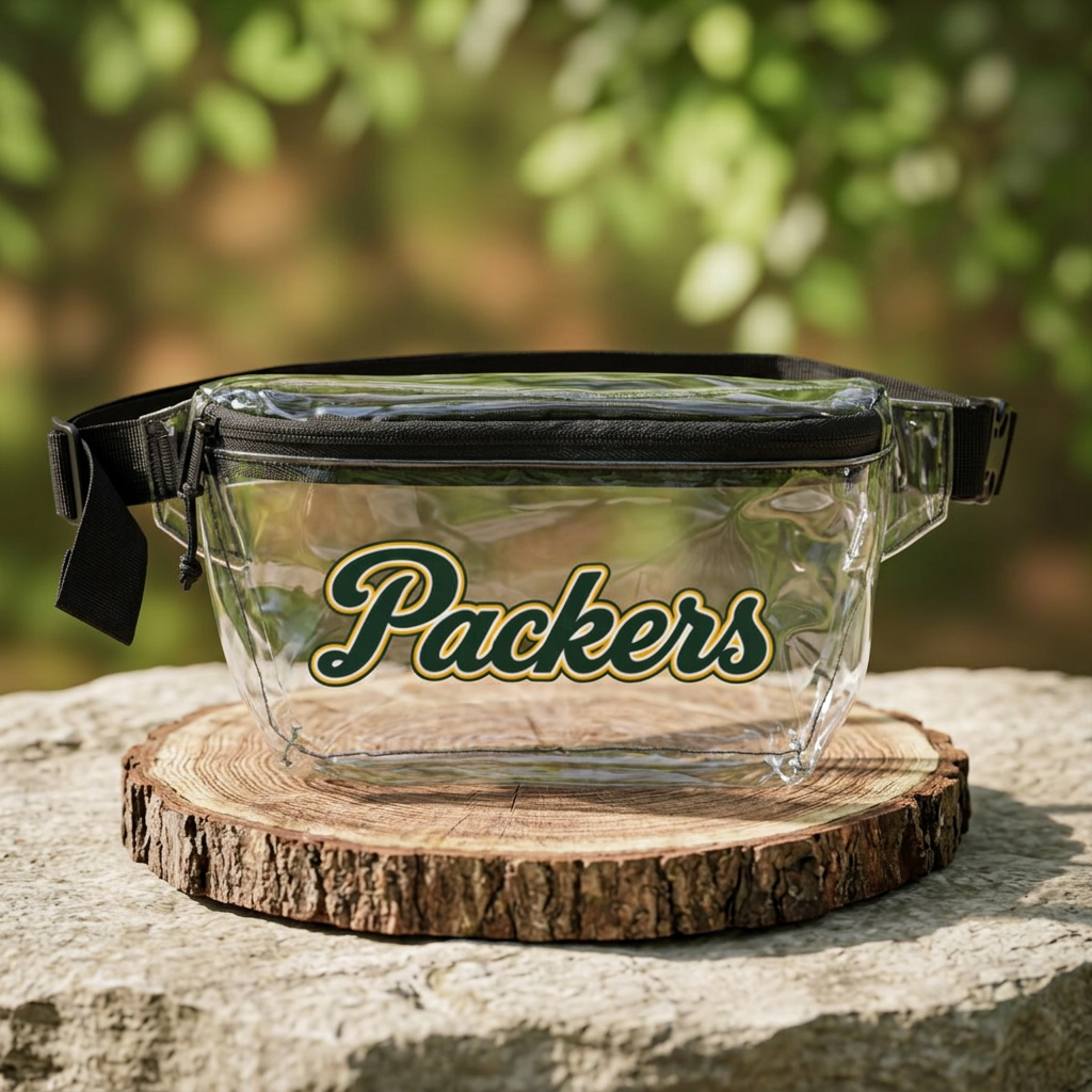 Packers Clear Stadium Bag, Football Belt Bag, Transparent Fanny Pack