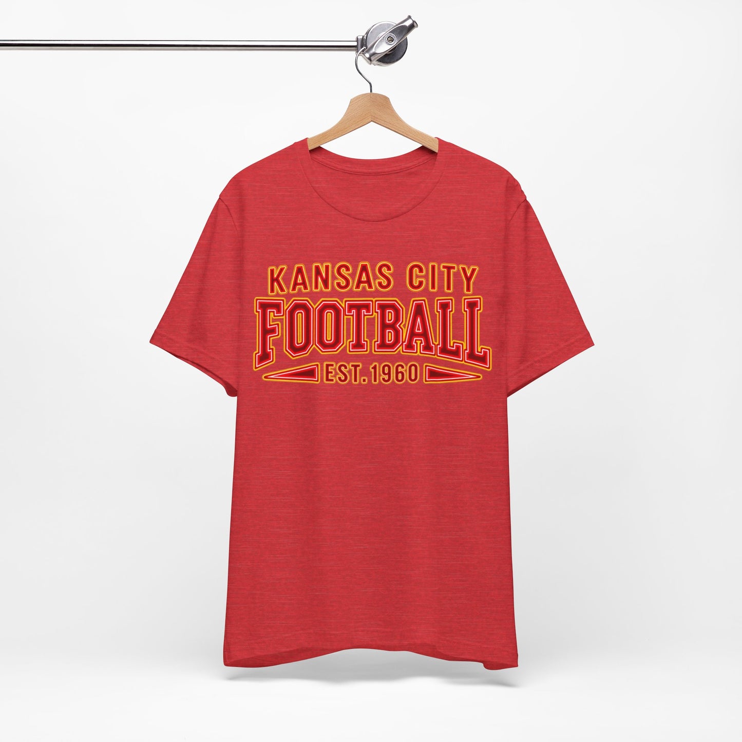 Kansas City Football T-Shirt, Retro Football Tee, Neon Football Shirt