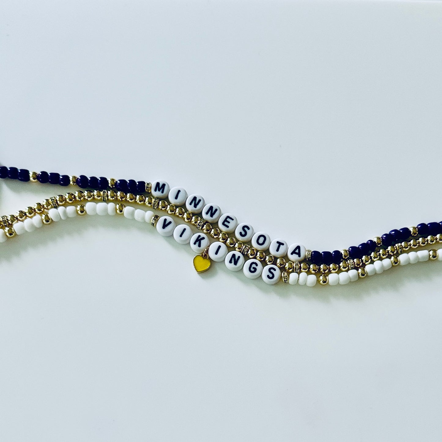 Vikings Football Charm Bracelet Stack