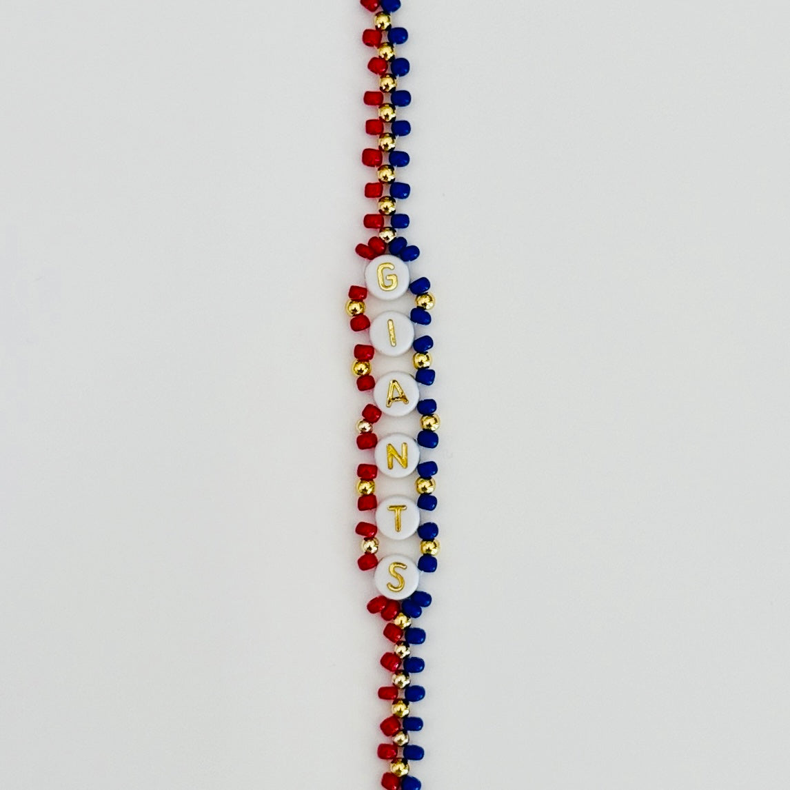 Giants Football Woven, Beaded Bracelet, Seed Bead Jewelry, Handmade Game Day Gift