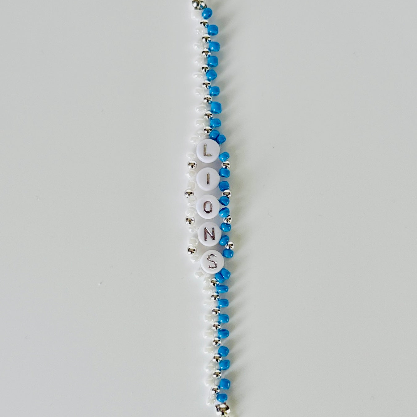 Lions Football Woven, Beaded Bracelet, Seed Bead Jewelry, Handmade Game Day Gift