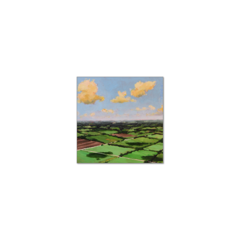 Clouds Casting, Fine Art Giclée Print by J. Nunn, Colorful Cloud Landscape, Oil Painting Reproduction, Museum Quality Wall Art