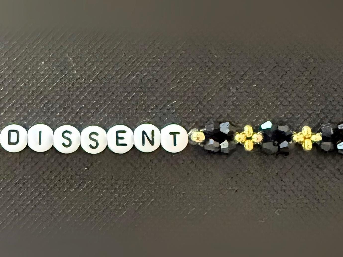 I Dissent Bracelet – RBG Inspired Feminist Jewelry, Handmade Political Statement Bracelet, Gift for Activists