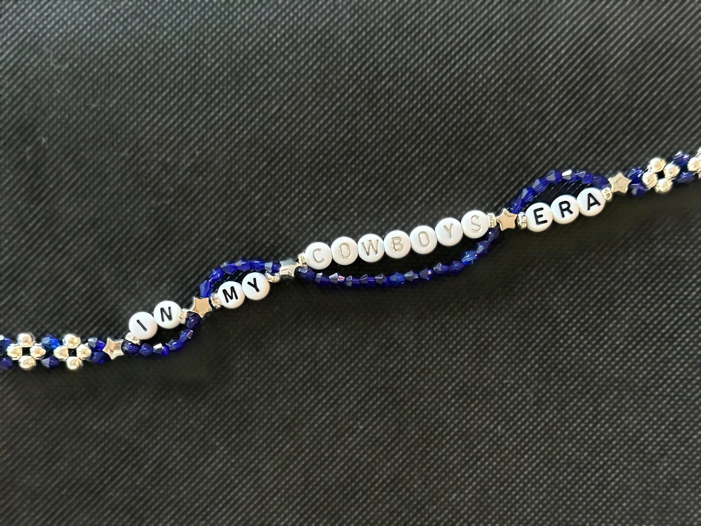 In My College Team Era Bracelet – Custom Double-Layer Beaded Bracelet, Handmade Game Day Jewelry, NCAA-Inspired Gift
