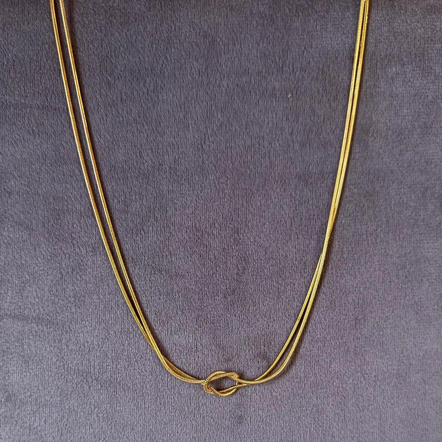 Dainty Knot Necklace – 14K Gold Plated Minimalist Necklace, Everyday Jewelry Gift for Her