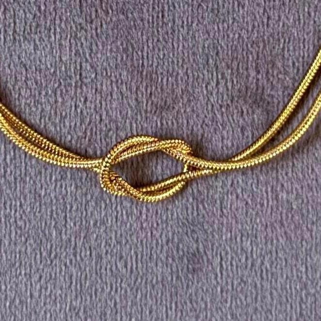 Dainty Knot Necklace – 14K Gold Plated Minimalist Necklace, Everyday Jewelry Gift for Her
