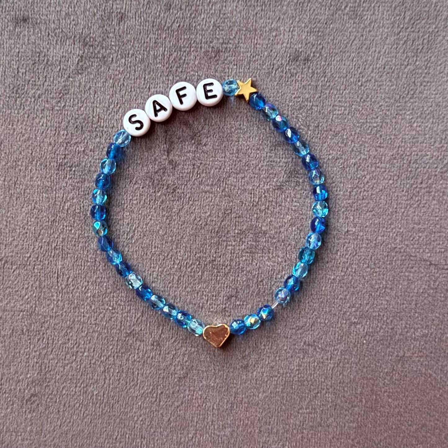 Safe, Blue Friendship Bracelet