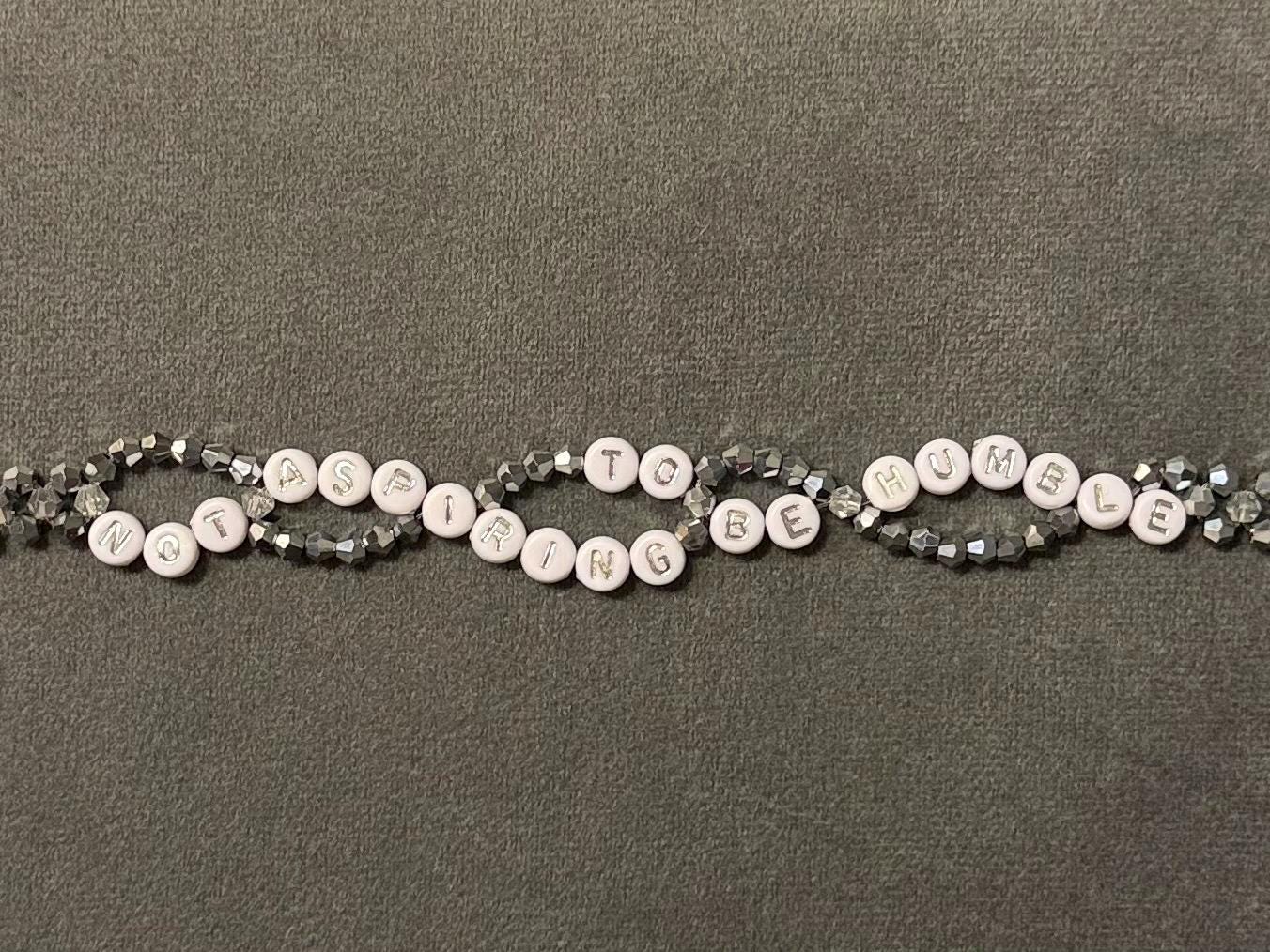 Not Aspiring to Be Humble Bracelet – Double Layer Affirmation Jewelry, Rose Gold, Gold or Silver Beaded Bracelet, Handmade Gift