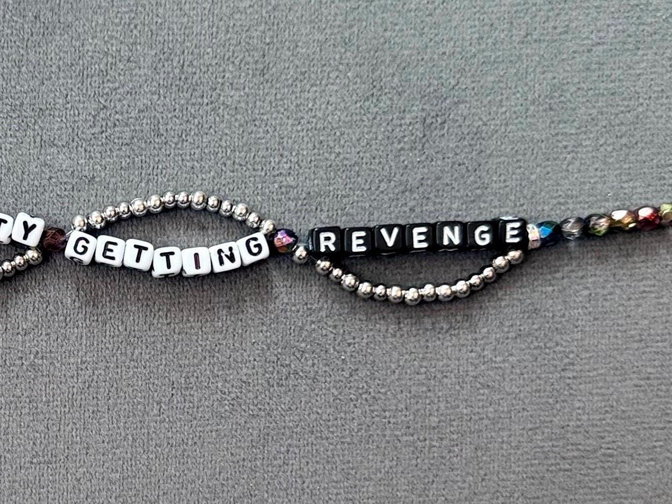 Wanted Equality, Getting Revenge Bracelet – Double Layer Feminist Beaded Bracelet, Bold Handmade Statement Jewelry