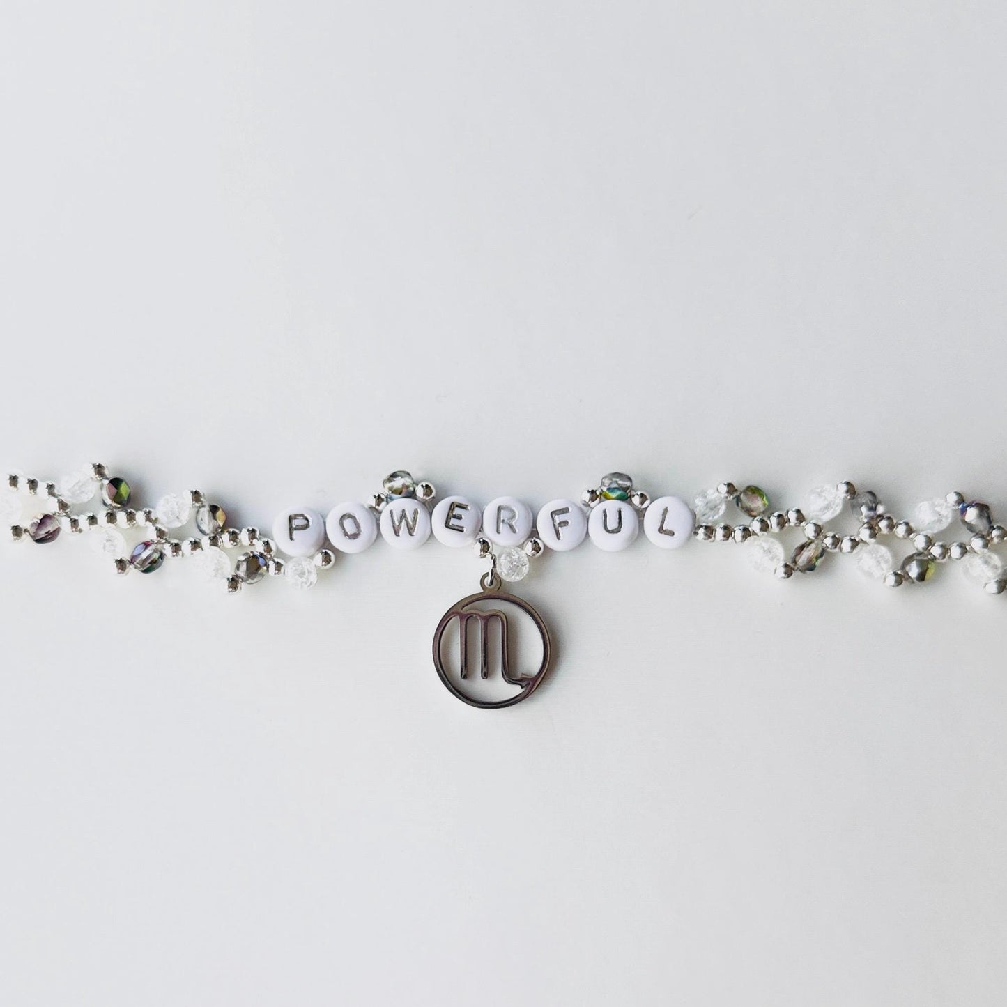 Zodiac Charm Bracelet with Clear Quartz – Personalized Astrology Bracelet, Custom Birth Sign Gift, Handmade Crystal Jewelry