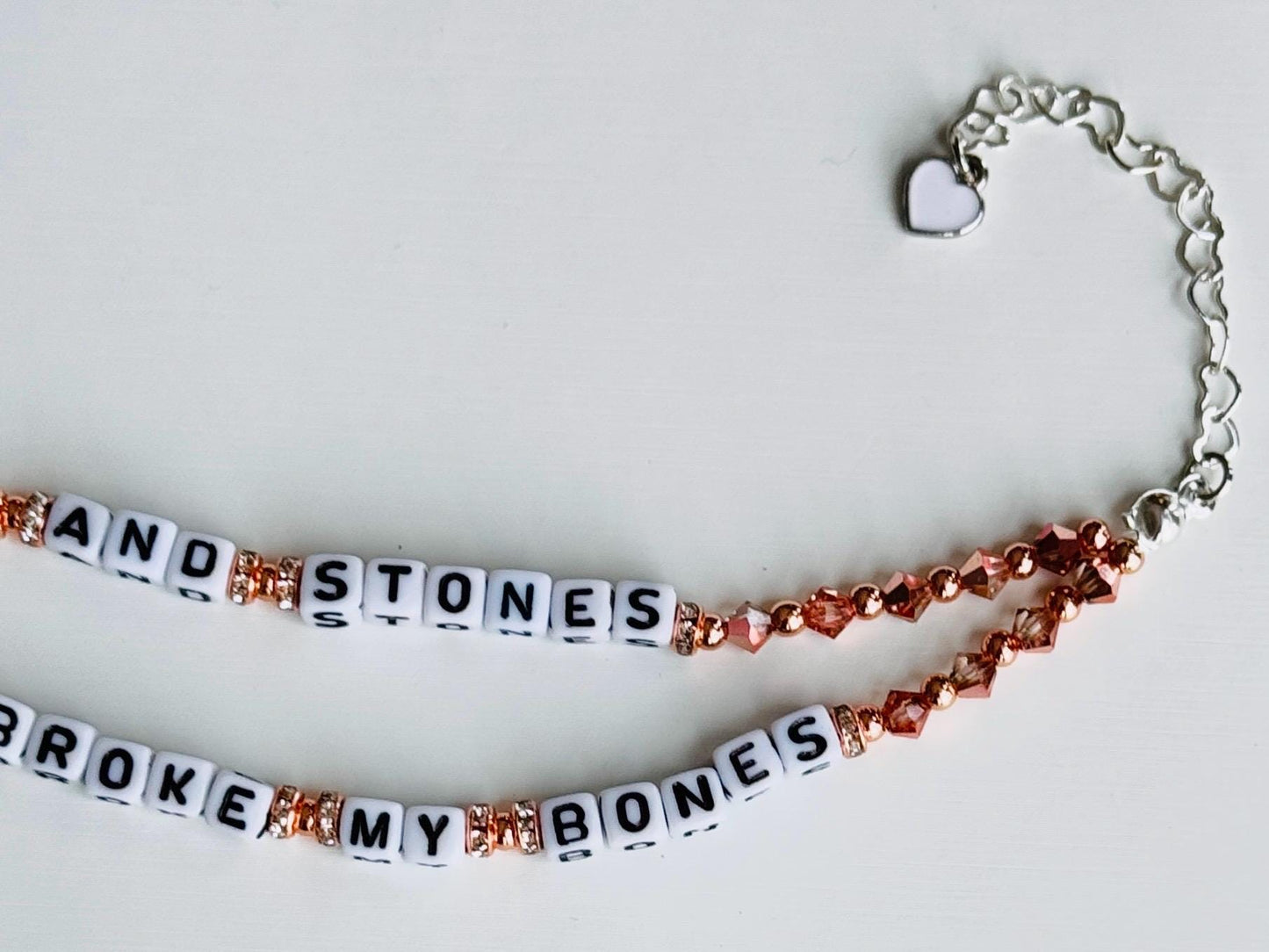 Snakes And Stones Double Layer Affirmation Bracelet, Gift for Her, Healing Era Jewelry