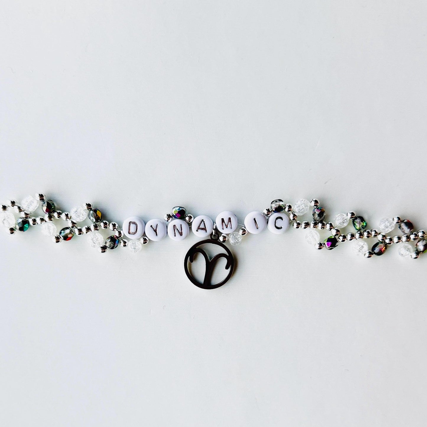 Zodiac Charm Bracelet with Clear Quartz – Personalized Astrology Bracelet, Custom Birth Sign Gift, Handmade Crystal Jewelry