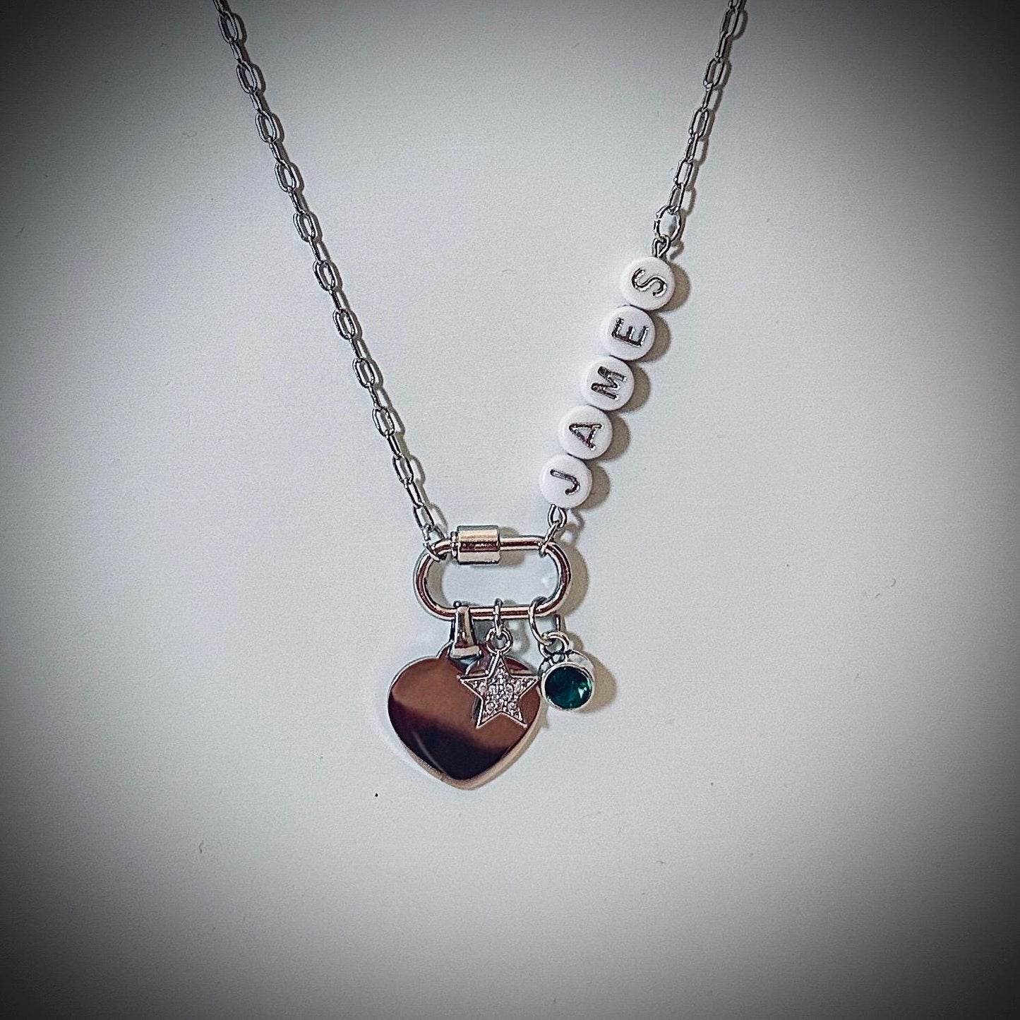 Personalized Name Necklace – Custom Pendant with Birthstone Charm, Handcrafted Jewelry Gift for Her, Made to Order