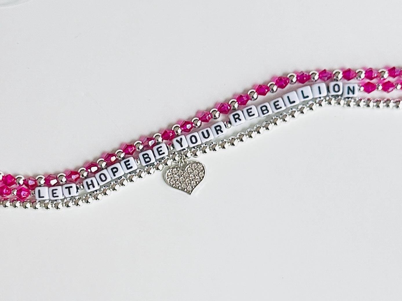Let Hope Be Your Rebellion Bracelet Stack
