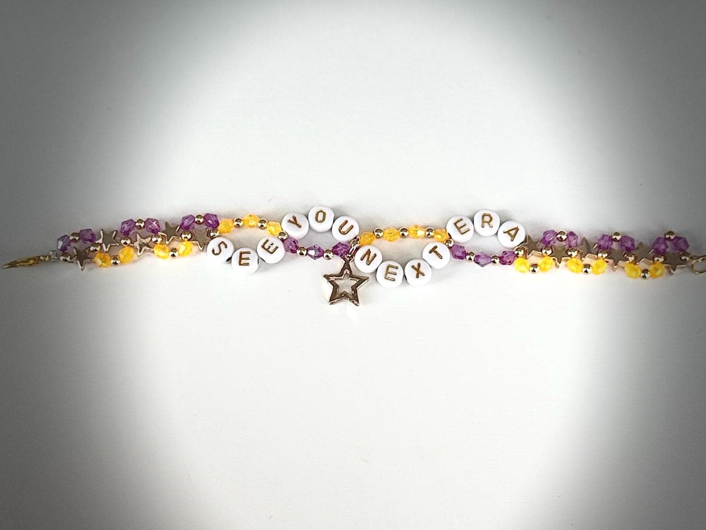 See You Next Era Bracelet – Double Layer Beaded Friendship Bracelet with Star Charm, Eras-Inspired Handmade Gift