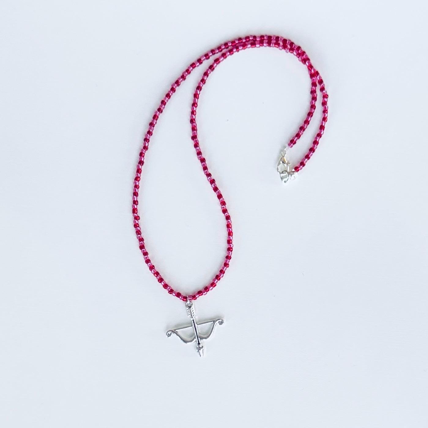 Lover Beaded Necklace with Cupid's Bow Charm