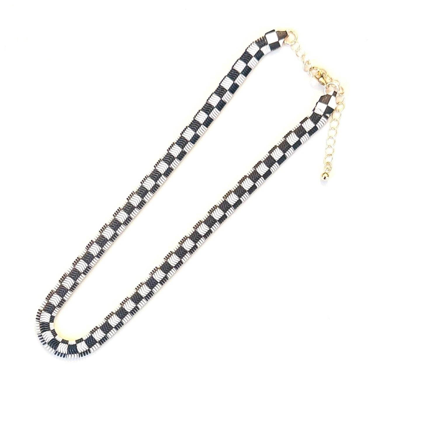 Reversible Checkerboard Necklace