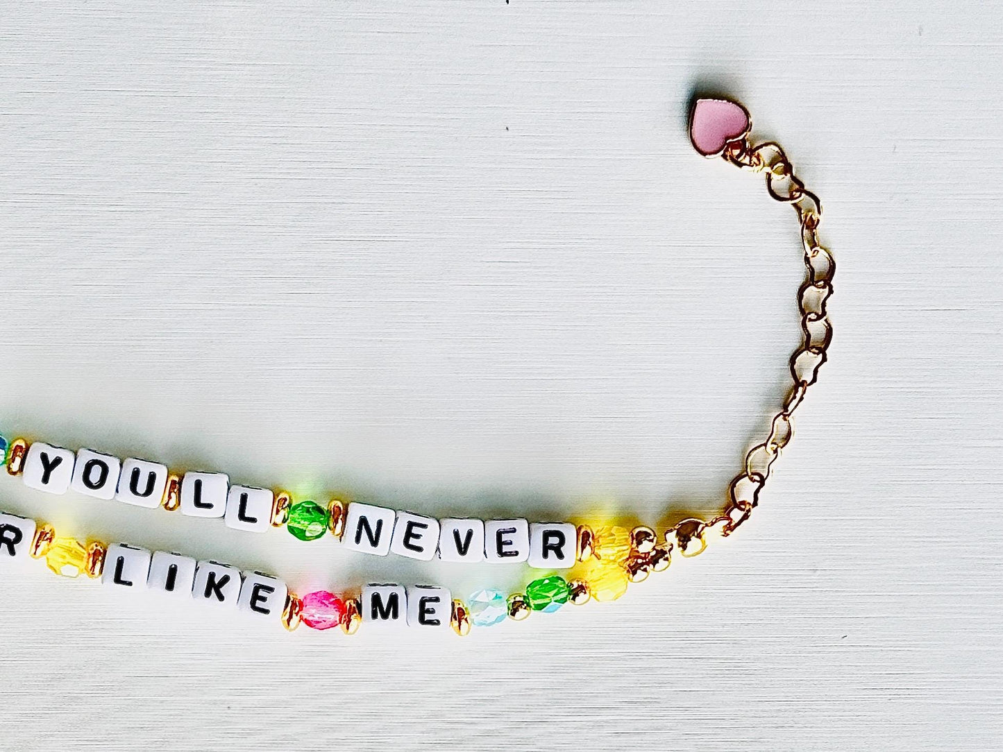 I Promise That You’ll Never Find Another Like Me – Double-Layer Beaded Affirmation Bracelet, Handmade Inspirational Jewelry