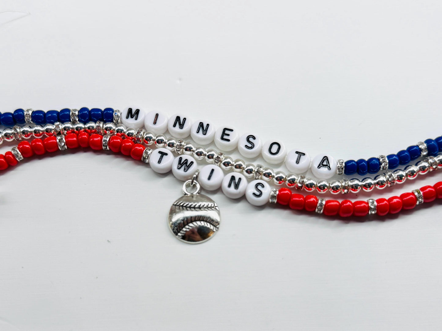 Minnesota Baseball Charm Bracelet Stack