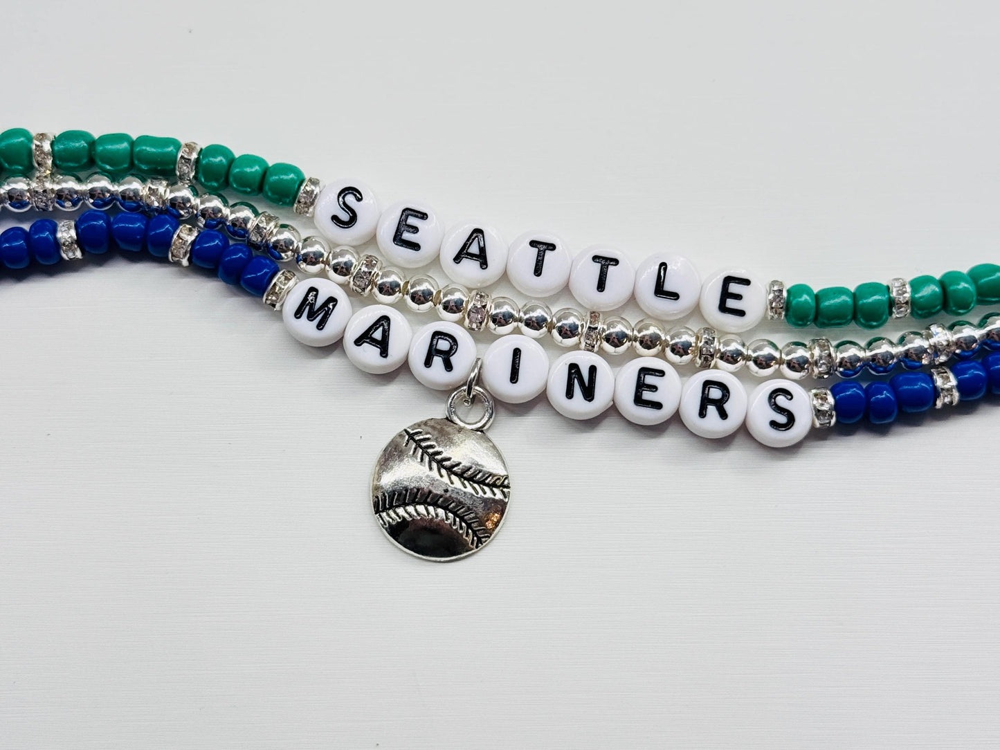 Seattle Baseball Charm Bracelet Stack