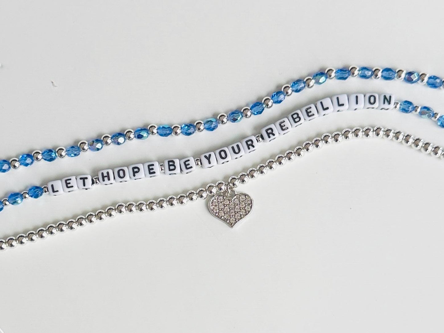 Let Hope Be Your Rebellion Bracelet Stack