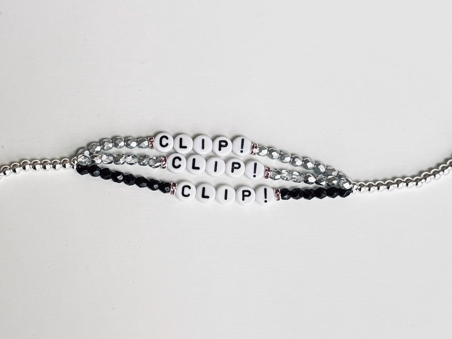 Clip! Bracelet – Double Layer Beaded Bracelet, Bravo TV Inspired Jewelry, Dorinda Quote Bracelet, Handmade Fan Gift