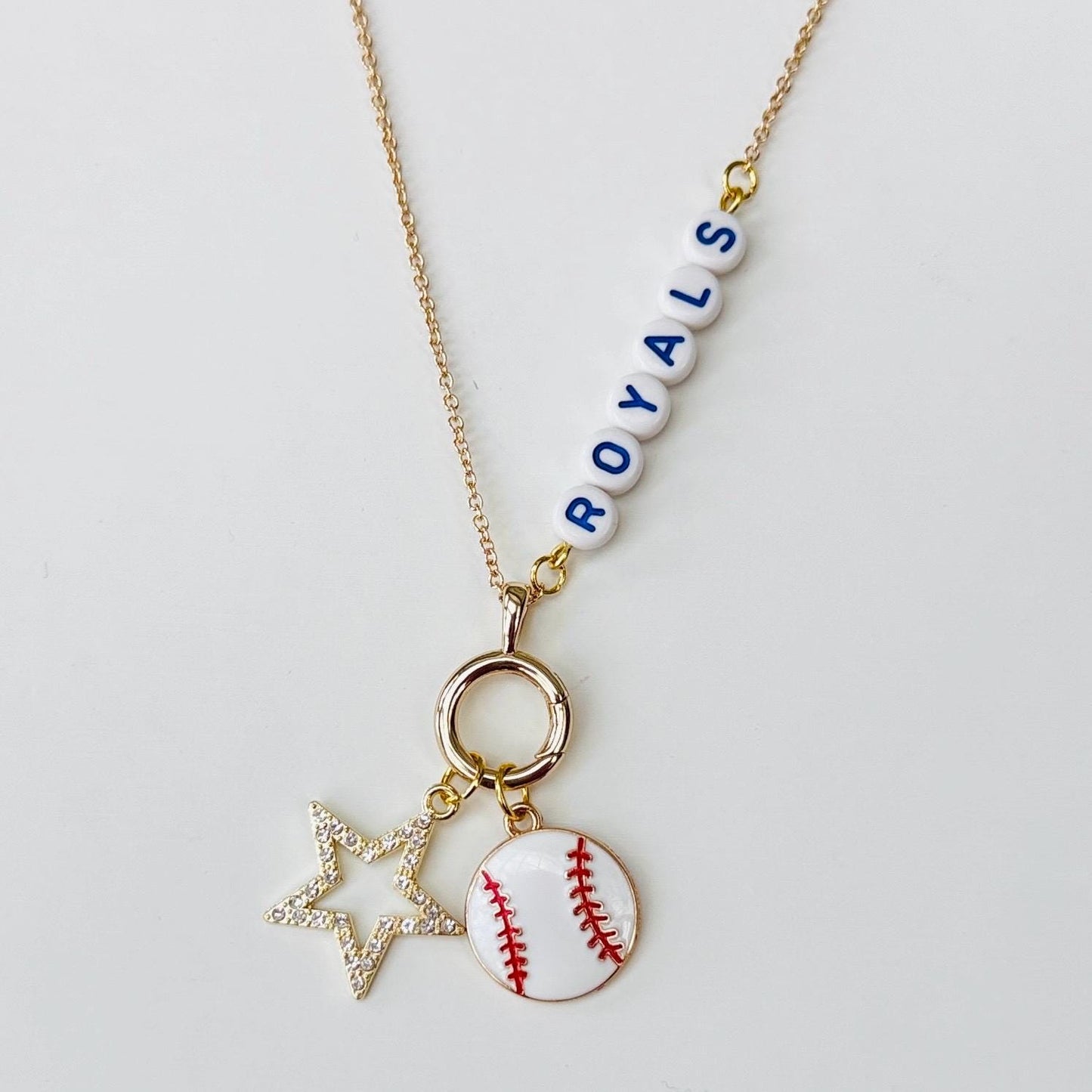 Royals Baseball Charm Necklace