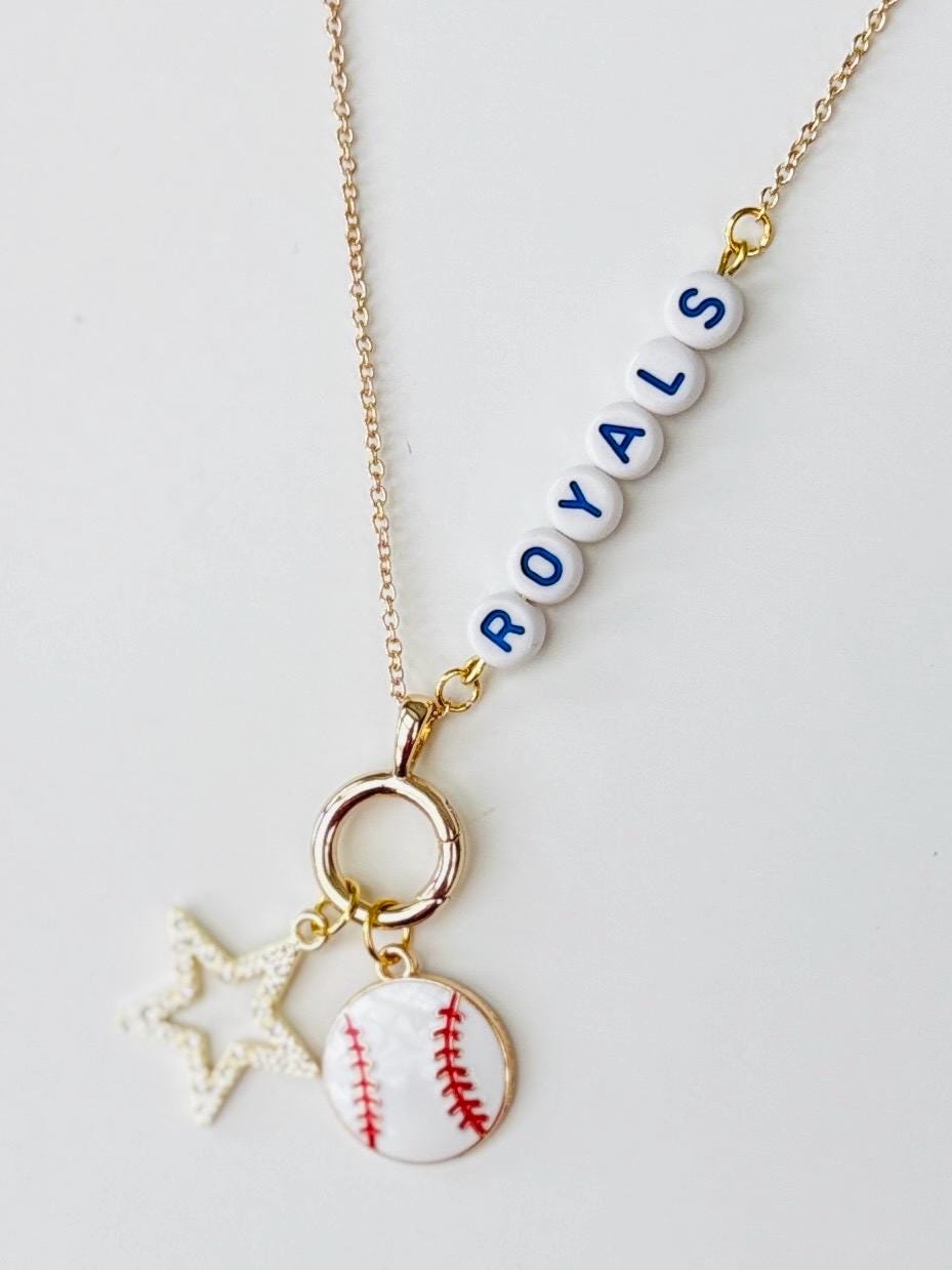 Royals Baseball Charm Necklace