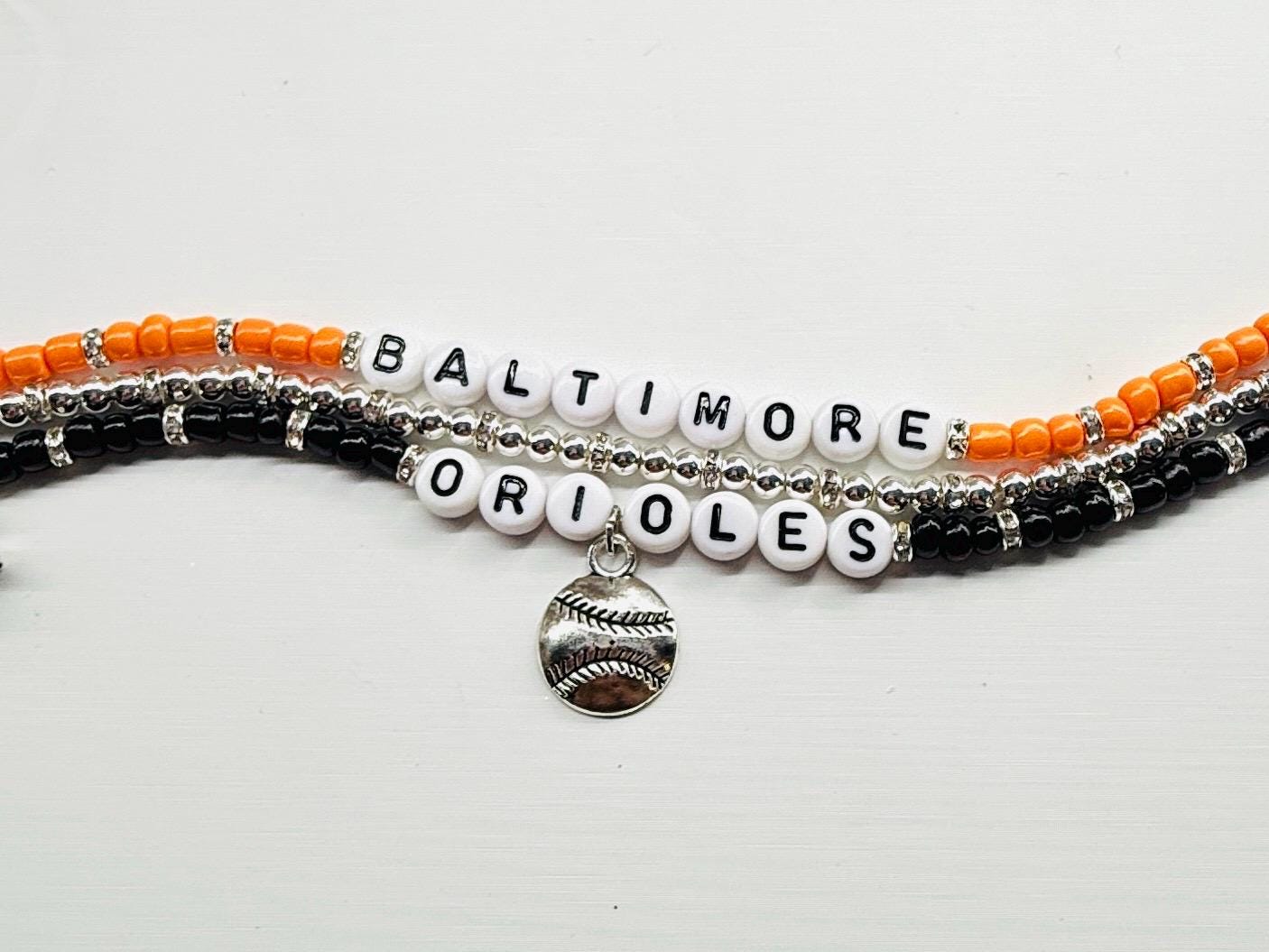 Baltimore Baseball Charm Bracelet Stack