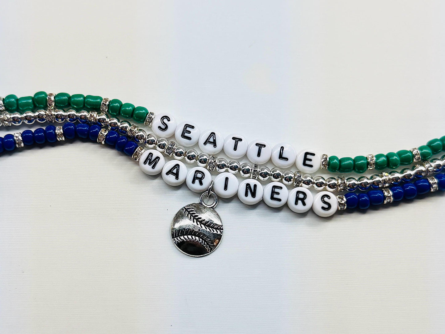 Seattle Baseball Charm Bracelet Stack