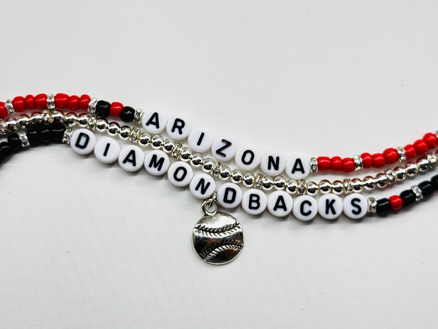 Arizona Baseball Charm Bracelet