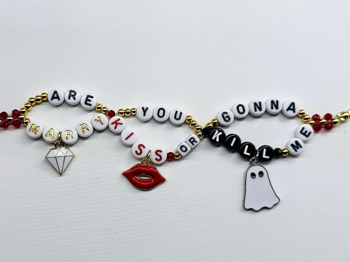 Marry, Kiss, or Kill Me Charm Bracelet