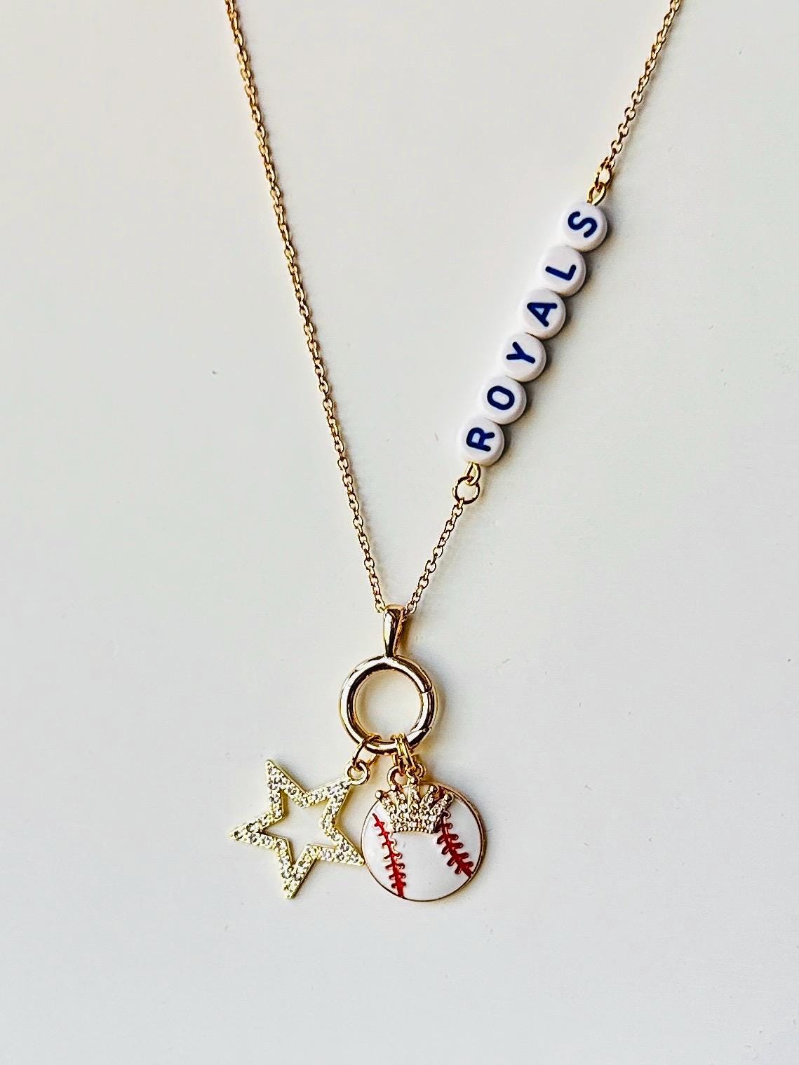 Royals Baseball Charm Necklace