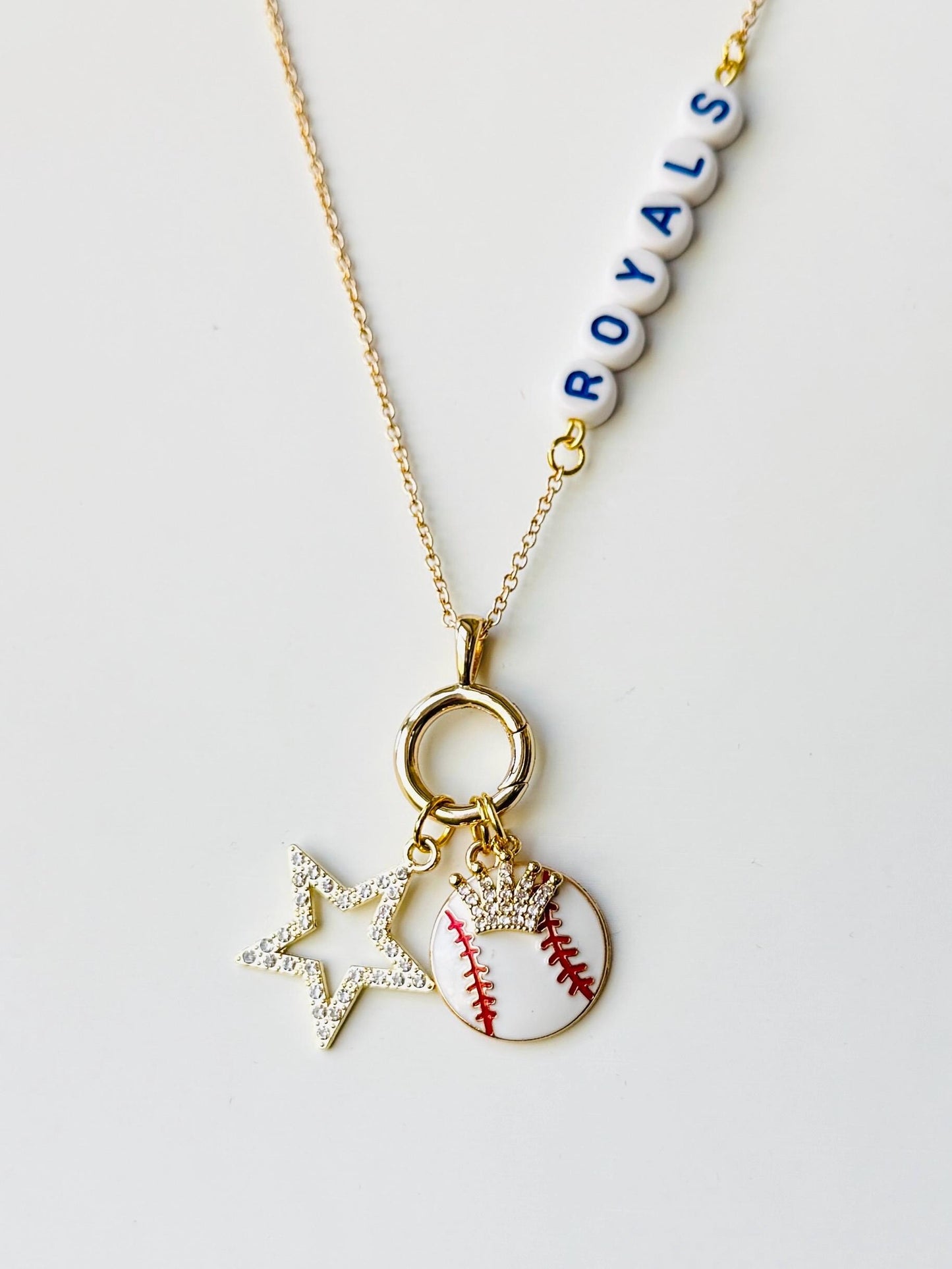 Royals Baseball Charm Necklace