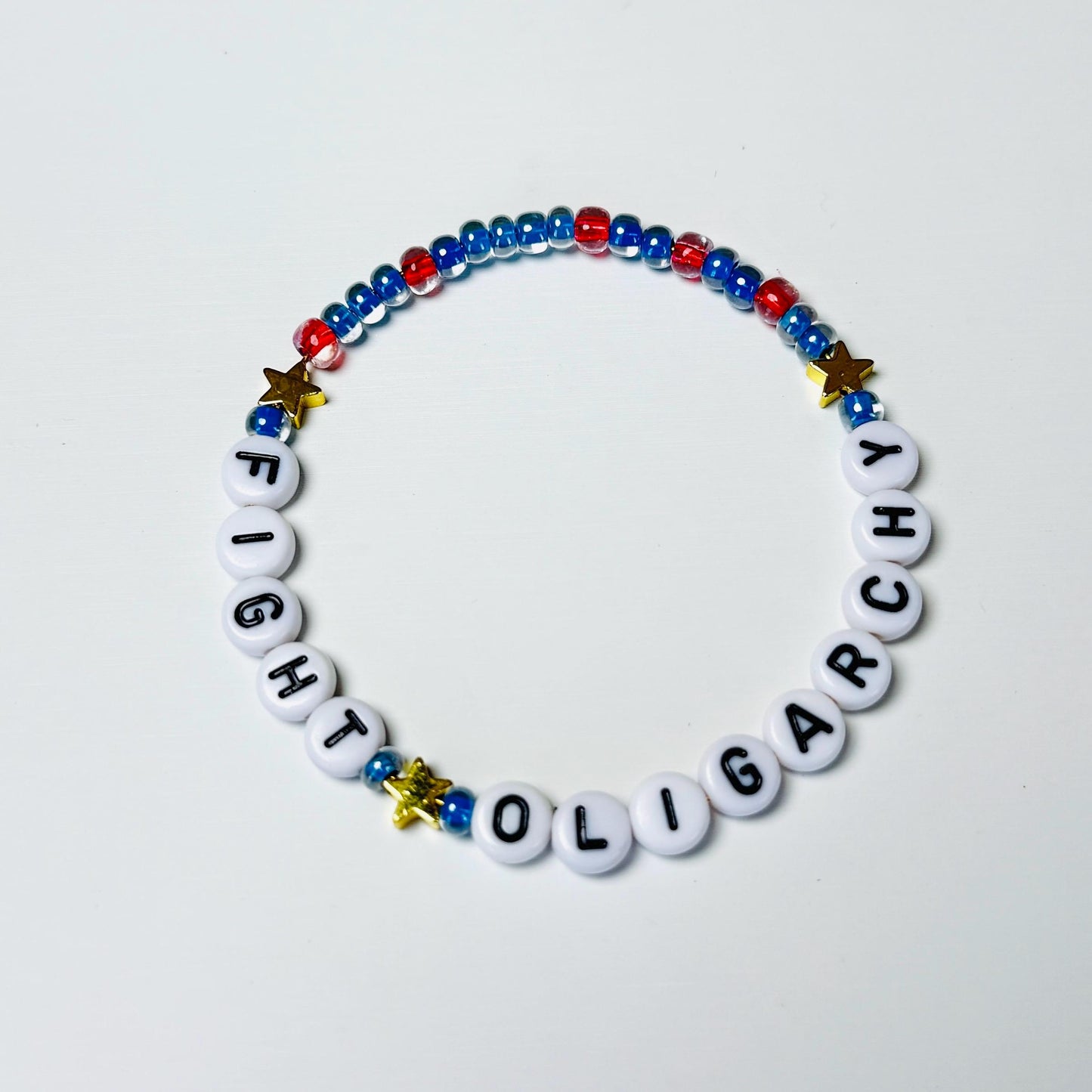 Fight Oligarchy Bracelet Stack