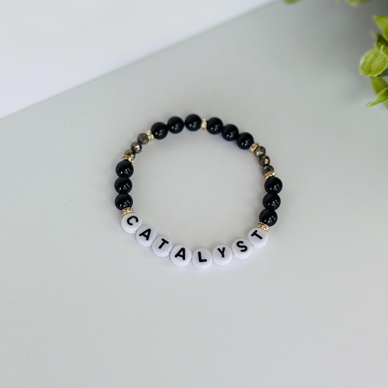 CATALYST Confidence & Transformation Bracelet with Pyrite & Black Tourmaline