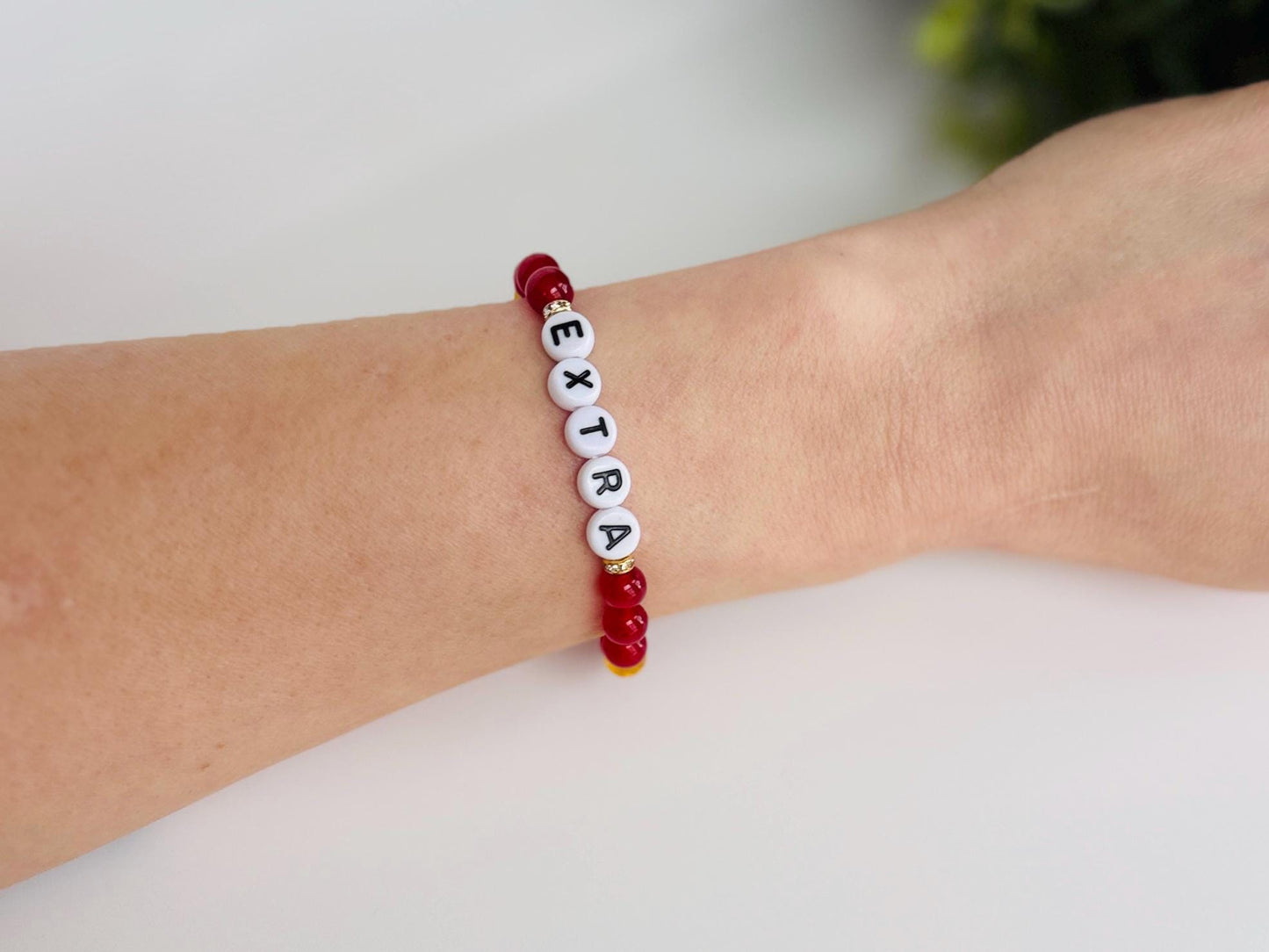 EXTRA Bracelet – Carnelian & Citrine Beaded Bracelet for Energy, Confidence & Fire, Gold Accents